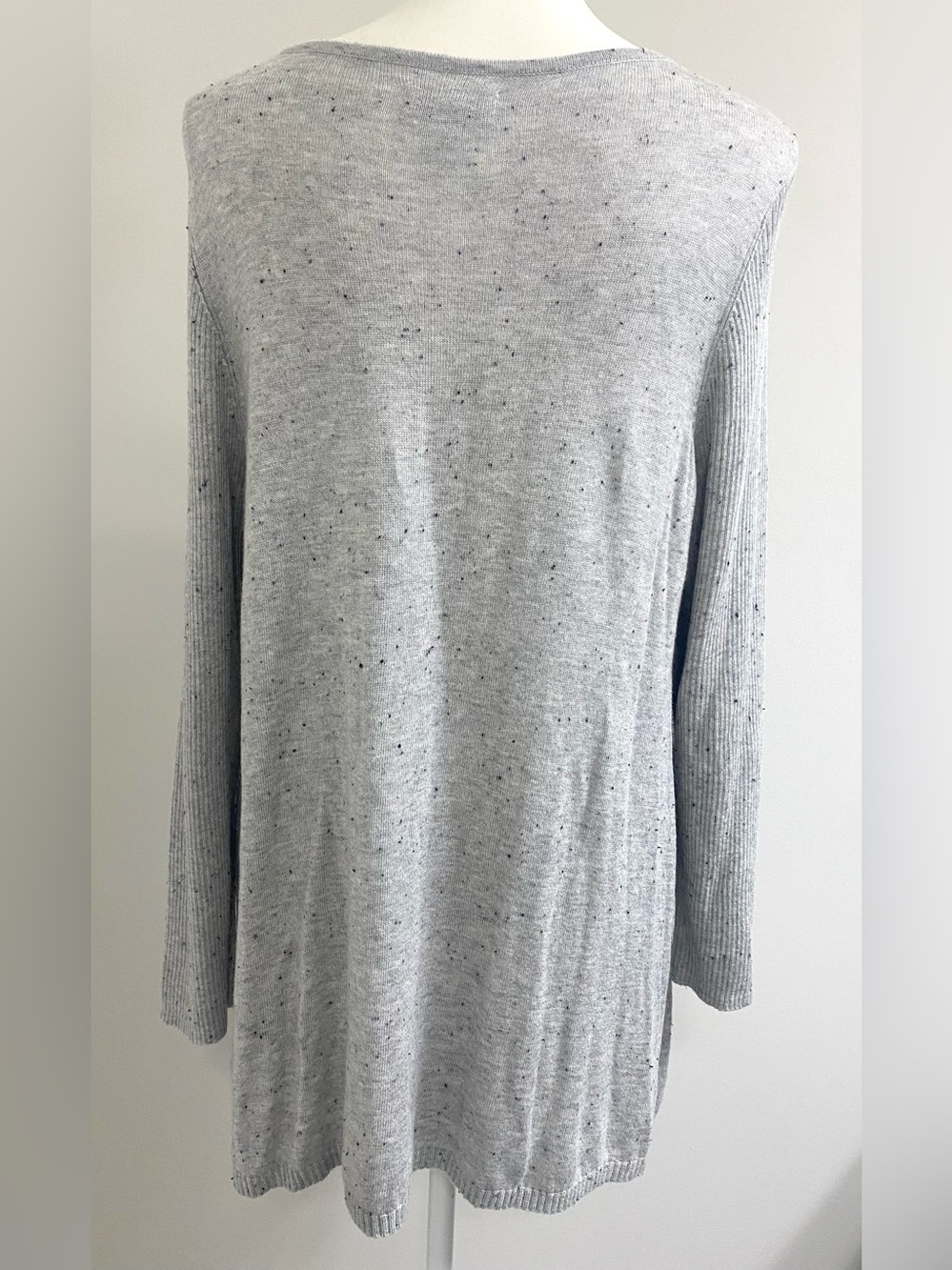 Kim Rogers Womens XL Gray Lightweight Sweater Boho 90s Minimalism Classic - Picture 4 of 14